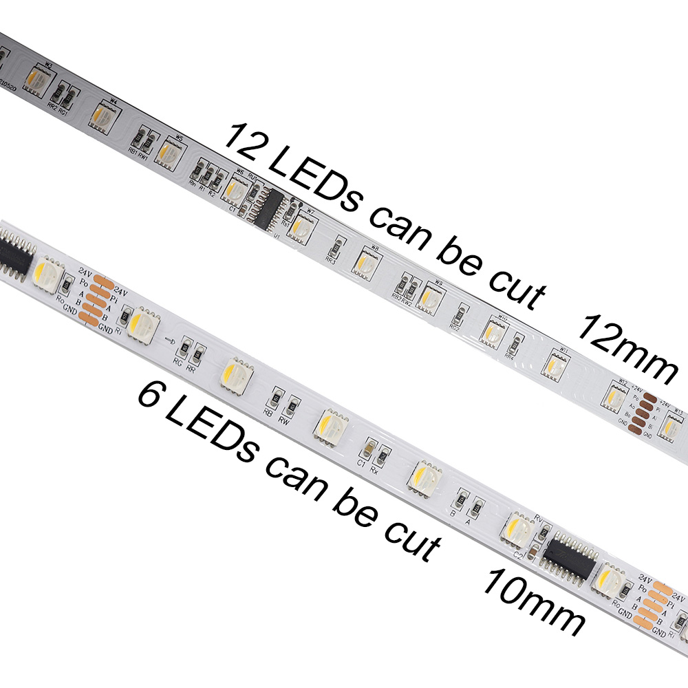 24V DMX512 RGBW Color Chasing SMD5050 Addressable LED Light Strip 48 LEDs/m